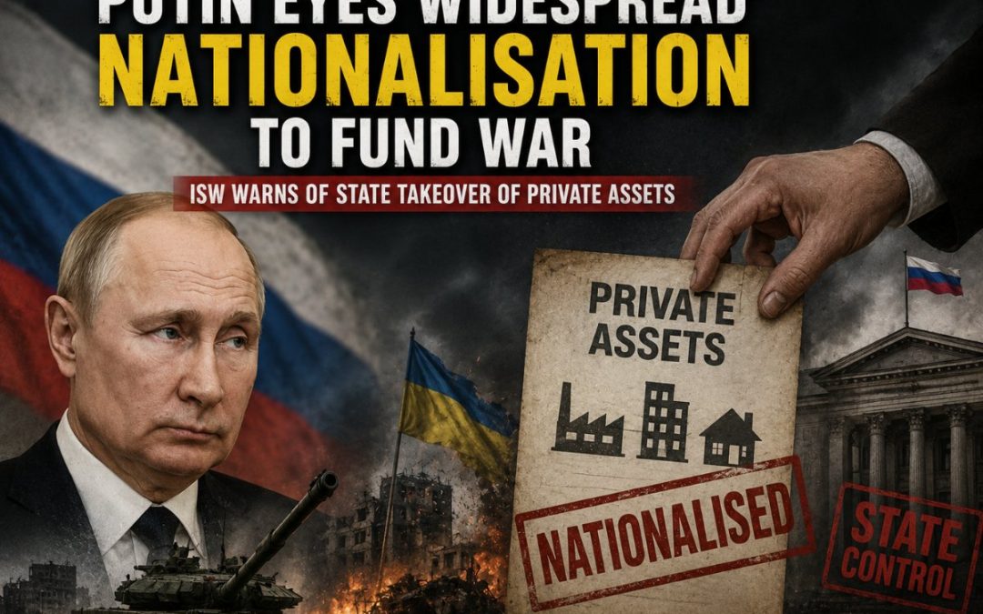 Putin Eyes Widespread Nationalisation to Fund War as ISW Warns of State Takeover of Private Assets